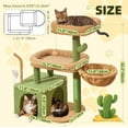 thumbnail image 5 of MS043T  Tree, 32.2-Inch  Tower for Indoors Cats,  Condo with Large  Perch, Spacious  Cave,  Posts for Small and Medium Cats, Cactus, 5 of 6