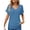 D-Light Blue, variant on Womens Summer Tops Short Sleeve V Neck Blouses Ladies Casual Waffle Knit Trendy Tunic Shirts