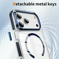 thumbnail image 3 of Strong Magnetic Case for iPhone 16 Pro, Clear Hard Back with Soft TPU Frame [Compatible with MagSafe] Clear Slim Shockproof Protective Anti-Slip Grip Phone Cover for Women Men - Darkblue, 3 of 9