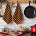 thumbnail image 6 of Burnt Orange Buffalo Plaid Kitchen Towels Set of 3, Geometric Classic Checkered Absorbent Dish Towels for Kitchen, Microfiber Hand Towel, Quick Drying Tea Towel for Cleaning Decorative Dishcloths, 6 of 7