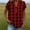 A145 Red, variant on Xdegoge Plaid Button Down Shirts for Women Cotton Linen V Neck Short Sleeve Blouses Casual Checkered Tunic Tops Loose Fit Lightweight Breathable Daily Work Summer