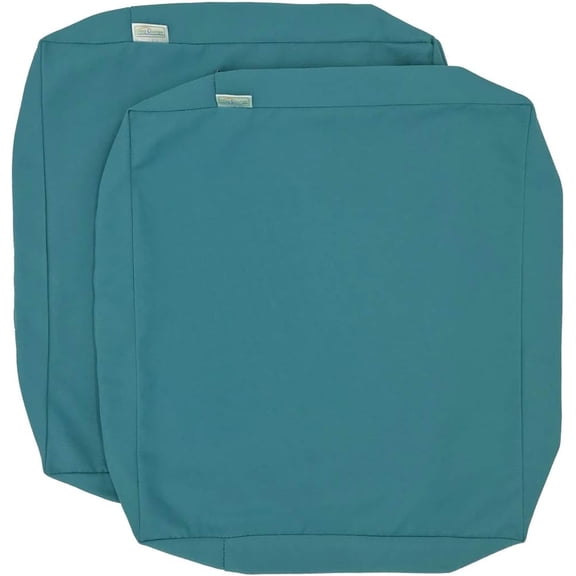 Indoor Outdoor Chair Cushion Cover (Serenity Teal, 22"x22"x4" (2 Covers))