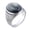 Gray, variant on Oval Gemstone Rings for Men 20MM Hammered Dot Textured Stainless Steel Vintage Punk Gothic Statement Personalized Gift Jewelry Silver Plated Blue 8