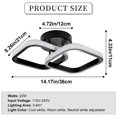 thumbnail image 4 of Neoglint Lámpara de techo LED Lámparas de pasillo Lámparas de techo de diseño cuadrado, 4 of 8