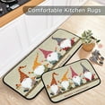 thumbnail image 5 of Merry Christmas Gnomes Kitchen Rugs Winter Xmas Snowflakes Holly Berry Kitchen Mats Runner Laundry Rug Non Slip Kitchen Floor Mats Soft Doormats Carpet Home Decor Set of 2, 5 of 6