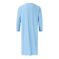 thumbnail image 4 of XDZJLR Men Shirts Muslim Arabia Long Sleeve Pocket Loose Robe Solid Pocket Tops, 4 of 7