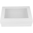 thumbnail image 3 of Paquete de 30 cajas para tartas con ventana, grandes cajas rectangulares blancas para galletas de panadería para golosinas, pasteles, postres, 3 of 4