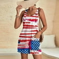 thumbnail image 2 of Nrmvnmi Independence Day Romper Women's American Flag Print Shorts Jumpsuit 4th Of July Outfits Sleeveless Tank Romper Multicolor XLMothers Day Gifts, 2 of 5