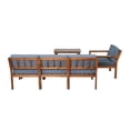 thumbnail image 6 of Churanty Acacia Wood Patio Conversation Set, 4 Pieces Outdoor Sectional Sofa Set with Coffee Table and Removable Cushion for Garden Backyard Patio and Poolside,Gray, 6 of 12