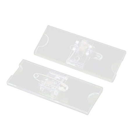 badge name 5pcs safetypin horizontal holder clear plastic tag clip card