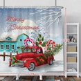 thumbnail image 2 of Merry Christmas Shower Curtains Set Red Truck Candy Cane Vintage Farmhouse Full Moon Snowflake Shower Curtain Sets with Hooks 72x72 Inches for Bathroom Bath Decor Waterproof Polyester Fabric, 2 of 6