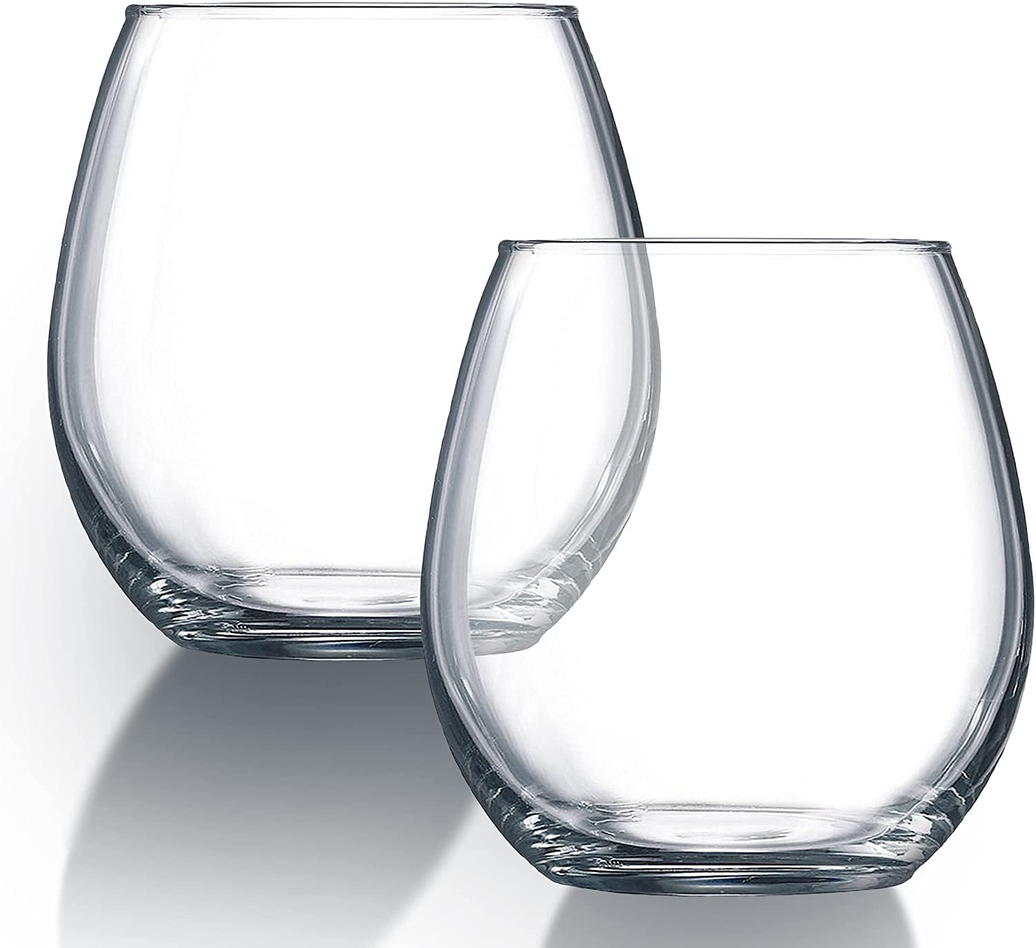 Chefs Star Shatter-Resistant Stemless Wine Glass Set 12 Pack 