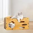 thumbnail image 1 of Rascador para gatos, cama rascadora para gatos, práctico juguete de doble capa con para jugar, evita daños en los muebles, juguete para gatitos 51 cm x 25 cm x 10 cm, 1 of 10
