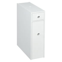 Wooden Narrow Modern Bathroom Furniture Cabinet, White