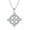 B, variant on Celtic Knot Necklace for Women White Gold Plated Cross Knot Pendant Birthstones Jewelry Birthday Gift for Her Wife Girlfriend Mom Daughter