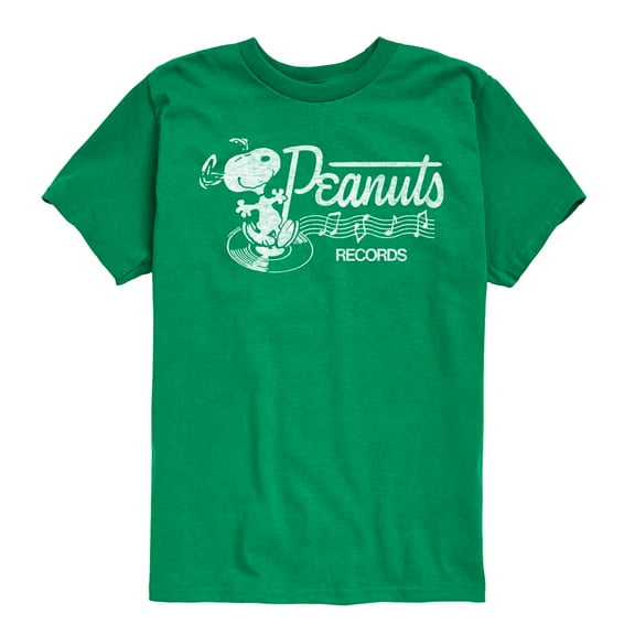 Peanuts - Records Dancing Snoopy - Toddler & Youth Short Sleeve Graphic T-Shirt