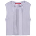 thumbnail image 3 of Socal Look Women's Sleeveless Crew Neck Sweater Top in Stretchable Viscose Blend Lavender Fog, 2XL, 3 of 4