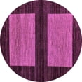 thumbnail image 1 of Ahgly Company Indoor Round Abstract Purple Modern Area Rugs, 6' Round, 1 of 4