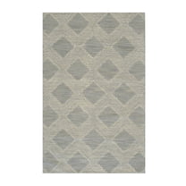 EORC LIGHT BLUE Hand-Tufted Wool Contemporary Modern Weave Rug, 7'6 x 9'6