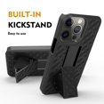 thumbnail image 5 of Compatible for Apple iPhone 13 Pro Max Case with Tempered Glass Screen Protector Belt Clip Holster Protection Phone Cover [Black], 5 of 6