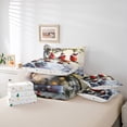 thumbnail image 6 of jejeloiu Cardinal Bird Bedding Comforter Set 7 Pieces,Merry Christmas Full Bedding Set,Xmas Snow Berry Fitted Sheet Flat Sheet,Luxury Bedroom Decor Reversible, 6 of 8
