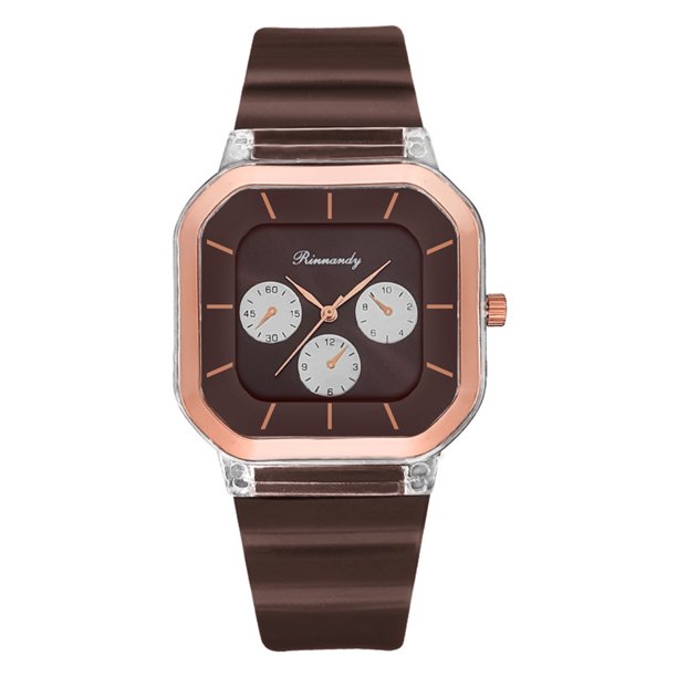 La correa casual de la moda mira el vestido pequeño del reloj del cuarzo del dial de las señoras del gel de sílice Wmkox8yii gfajkfgbkjabf1573