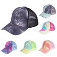 thumbnail image 4 of Chapeau de Queue de Cheval en Maille avec Casquette en Coton Réglable Anti Soleil pour Femmes en Plein Air, 4 of 10