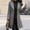 Gray, variant on AOOCHASLIY Women Winter Coat Women Fashion Long Sleeve Woolen Lapel Color Long Coat