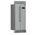 thumbnail image 2 of FORNO Salerno 33" Side-by-Side 15.6 Cu.Ft. Stainless Steel Refrigerator with Grill Trim, 2 of 11