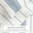 thumbnail image 2 of Great Bay Home Farmhouse Stripe Microfiber Reversible Quilt Set With Shams (Twin, White / Navy), 2 of 5
