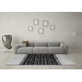 thumbnail image 3 of Ahgly Company Indoor Round Abstract Gray Modern Area Rugs, 6' Round, 3 of 4