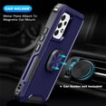 thumbnail image 4 of Nalacover For Samsung Galaxy A32 5G Slim Case,Luxury Hybrid Hard PC and TPU Rugged Bumper 3-In-1 Rotatable Magnetic Ring Kickstand Four Corner Guard Shockproof Anti-Scratch Back Phone Cover.Blue, 4 of 8