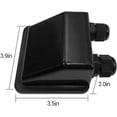 thumbnail image 2 of Soporte de carcasa de prensaestopas de entrada de cable solar para RV, barcos, caravanas, prensaestopas de entrada de cable doble solar ABS resistente a la intemperie marina, 2 of 5