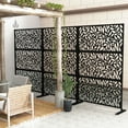 thumbnail image 5 of FENCY Privacy Screen Freestanding Room Divider Outdoor Privacy Metal Fence Panel Series Black 6.3 ft. H X 4 ft. W, 5 of 6