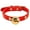 Red, variant on Dog Cat Collar with Bell - Charm Pet Pendant Accessories for Anti-Lost Training, Soft Bone Patterns Pet Puppy Collar