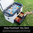 thumbnail image 4 of Ninja FrostVault 50-Qt Hard Cooler with Cold Dry Zone, Integrated Fridge-Temp Dry Storage Drawer, Premium Heavy-Duty Insulated Cooler, Keeps Ice for Days, FB151WH Cloud White, 4 of 9