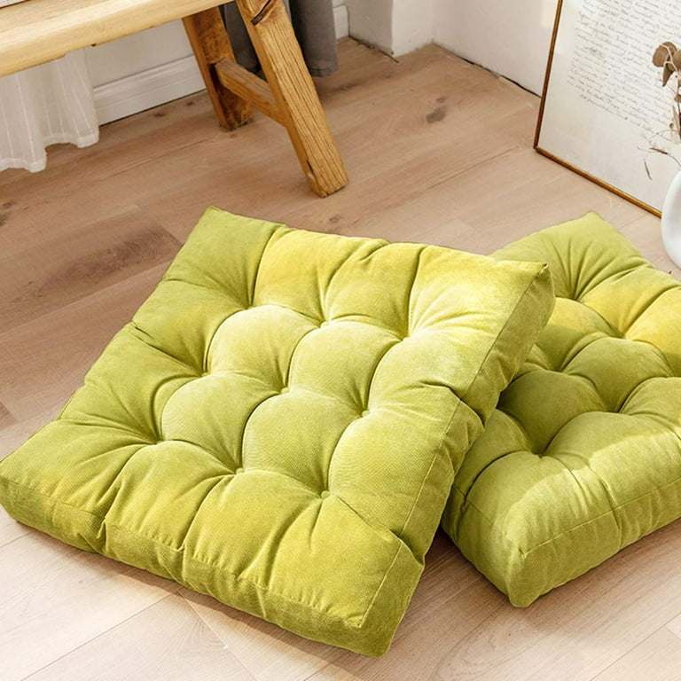 Sexysamba Square Floor Seat Pillows Cushions 22 x 22, Soft Thicken Yoga  Meditation Cushion Pouf Tufted Corduroy Tatami Floor Pillow Reading Cushion
