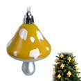 thumbnail image 3 of 2 Pcs Mushroom Ornaments Christmas Tree Hanging Decorations Plastic Mushroom Hanging Ornaments Festive Decor for Christmas Tree and Holiday Party, 2.95x1.89 Inch, Yellow, 3 of 5