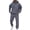 Grey#604, variant on LIIPEE Men Outfits Letter Printed Long Sleeve Hooded Pocket Pullover Tops Sweatpants Set Man Comfortable Birthday Wedding Weekend Outfits,Grey,Xxl