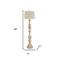 thumbnail image 5 of 63" Brown Polyresin Novelty Floor Lamp With Beige Linen Shade, 5 of 5