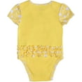 thumbnail image 2 of Disney Princess Belle Baby Girls Short Sleeve First Birthday Bodysuit Onesie, Yellow, Size 18M, 2 of 2
