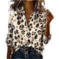 thumbnail image 3 of TaTaai Womens Fashion Print Long Sleeve Shirt Round Neck Casual Polyester Blouse Lightweight Soft Tops Asian Fit Small Gift, 3 of 5