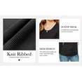 thumbnail image 3 of Anygrew Women Long Sleeve Top Casual Basic Slim Knit Ribbed T Shirt, 3 of 5