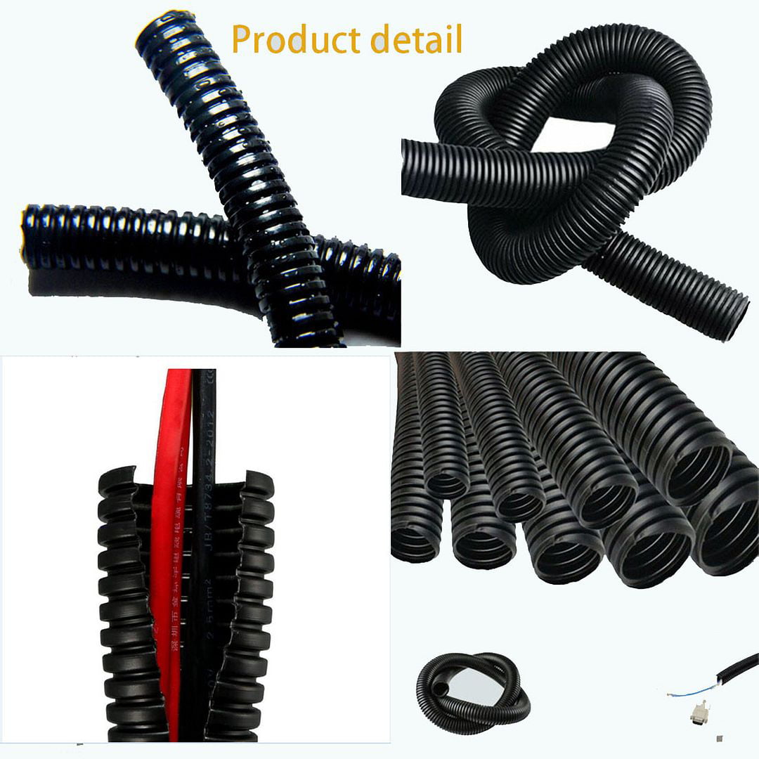 Details about   Electriduct 3/8" Split Wire Loom Tubing Polyethylene Corrugated Flexible Conduit 
