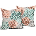 thumbnail image 5 of Teal Orange Pillow Covers 16x16 Set of 2 Grey Fall Colored Art Dot Decorative Throw Pillows Trendy Print Outdoor Pillowcase Holiday Seasonal Cushion Cover Linen Pillow Case Decor for Sofa Couch Bed, 5 of 6