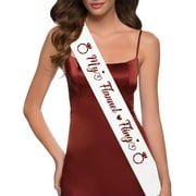 Bachelorette Party Sashes, My Flannel Fling Sash, Buffalo Plaid Bachelorette Party Sash with Black Red Letters for Bridal Shower Gifts Wedding Engagement Party Supplies