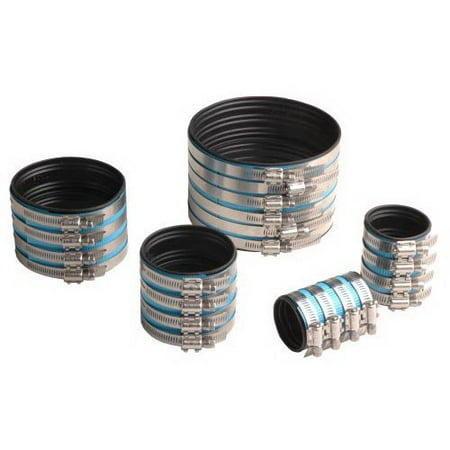 - Mission Rubber Series HW Heavyweight Pipe Coupling, 6 Inch, No Hub, 304 Stainless Steel, 4 Inch L