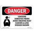 thumbnail image 1 of SignMission OS-DS-A-1218-L-1102 12 x 18 Po Signe de Danger OSHA - Contient des Fibres d'Amiante, 1 of 1
