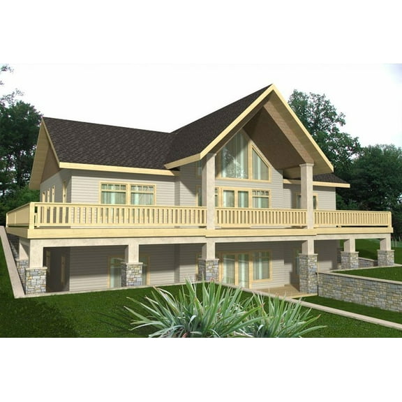 001-3275: Cabin Northwest 2 Bed, 3 Bath Luxury Home Plan, 3582 Sq Ft: Full Blueprints with License to Build by Home Plan Marketplace - Lesuto
