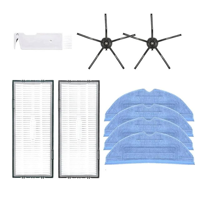 Almohadillas de repuesto para trapeador al vacío: paño de trapeador con cepillo lateral de almohadilla de microfibra, etc.